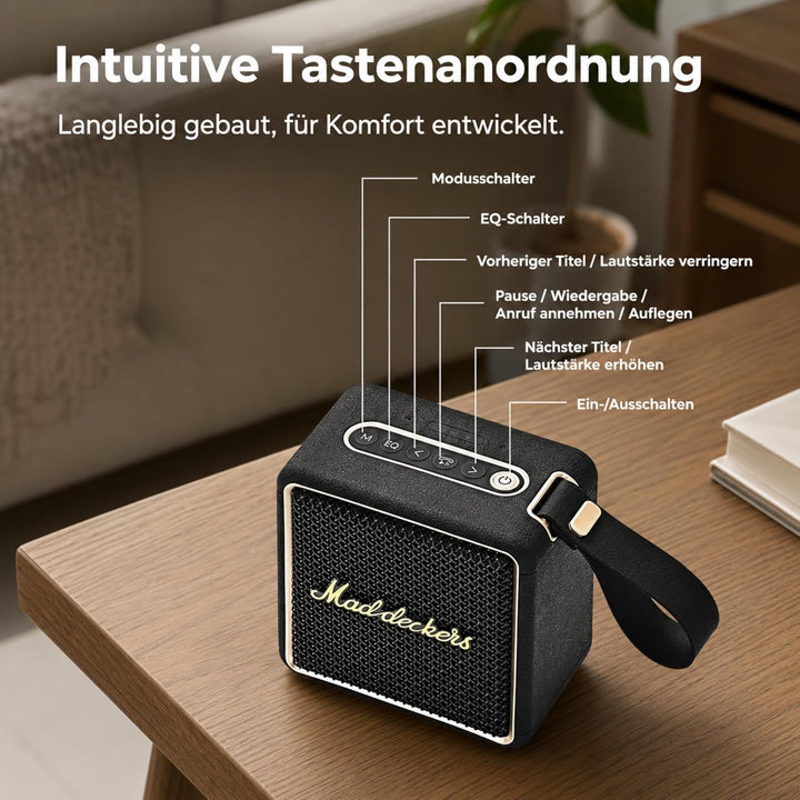 MG II Bluetooth Lautsprecher 40W, Tiefer Bass mit DSP, RGB Licht, IPX7 Wasserdicht, Dual-Treiber,17H