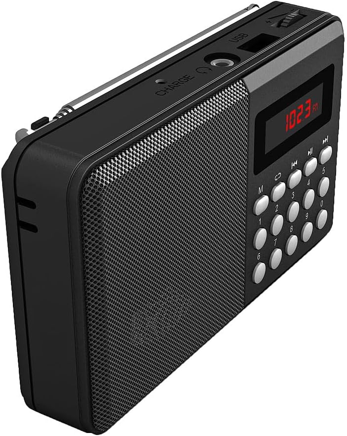 auvisio Camping-Radio: Digitales FM-Taschenradio, Bluetooth, MP3-Player, USB, microSD & Akku (Radio