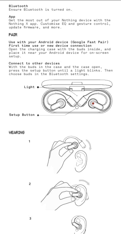 Nothing Ear (Open) Open-Ear-ohrhörer mit Zwei Mikrofone und AI Clear Voice, Open Sound Technology, I