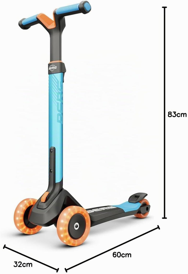 Kinderroller BERG Nexo, Kinderscooter ab 2 Jahre, Mit LED-Räder Zubehör, Mint Blau, Blau