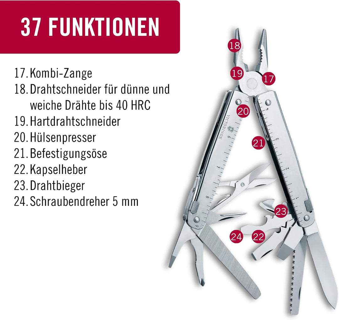 Victorinox Multifunktionswerkzeug Swiss Tool X Plus Silber one size Single, Silber one size Single