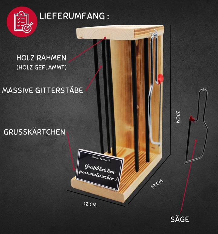 personalisierte Geschenke Mann Frau - Handgemacht - Eiserne Reserve Black Edition Rohling L leer inc