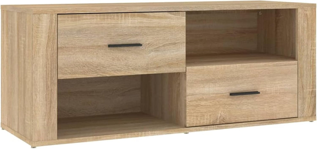 Tidyard TV Schrank mit Schubladen und Fächer Lowboard Fernsehtisch Fernsehschrank TV Möbel Sonoma-Ei