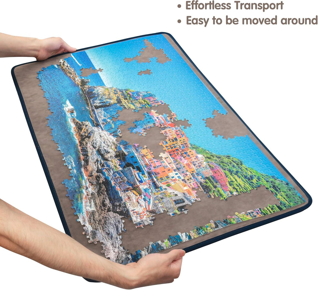 Tektalk Puzzle Board, tragbare Puzzlematte mit staubdichter Abdeckung zur Aufbewahrung von Puzzles,