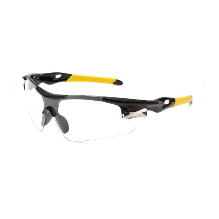 JJ LMS Padel-Brille mit transparenten Schutzgläsern, Sportschutzbrille Paddel + Paddel-Aufkleber im