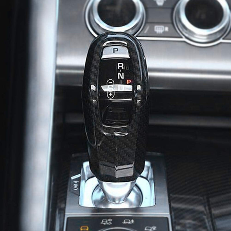 Dioche Schalthebelabdeckung Trim, Carbon Fiber Style Auto Schaltknauf Abdeckung Trim für Land Rover
