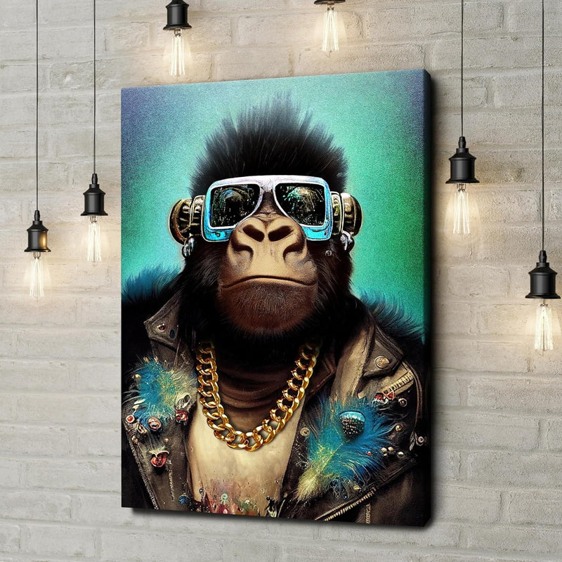 Artmazing | Gorillabild gross hochformat | Bilder Affen modern | S-Art Bilder | Gorillabilder Modern