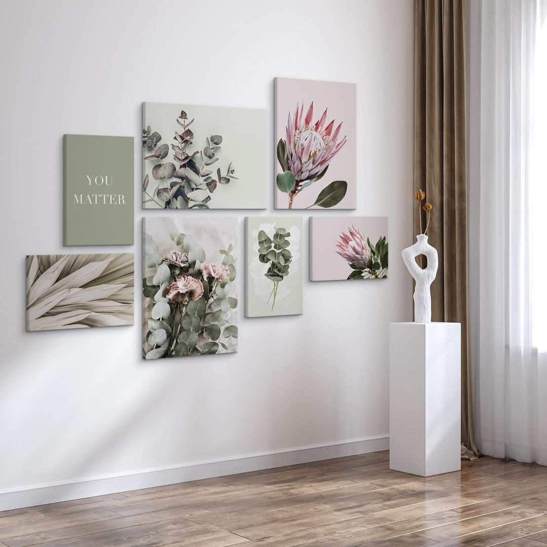 Muralo - Wandbilder Set - Leinwand Bilder Set Aufhängefertig - Bilder für Wohnzimmer Schlafzimmer -