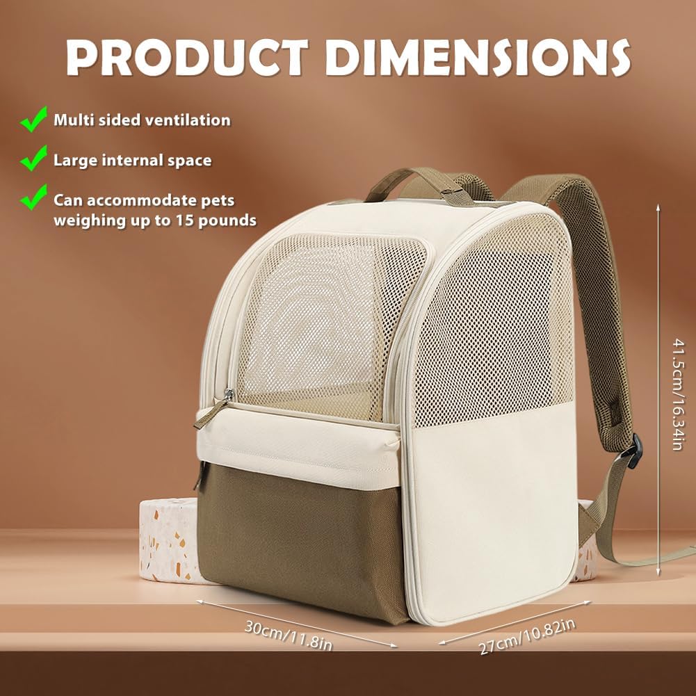 HundeRucksack & KatzenRucksack bis 10kg, Katzentransporttasche & Hundetragetasche, 600D Oxford, Stah