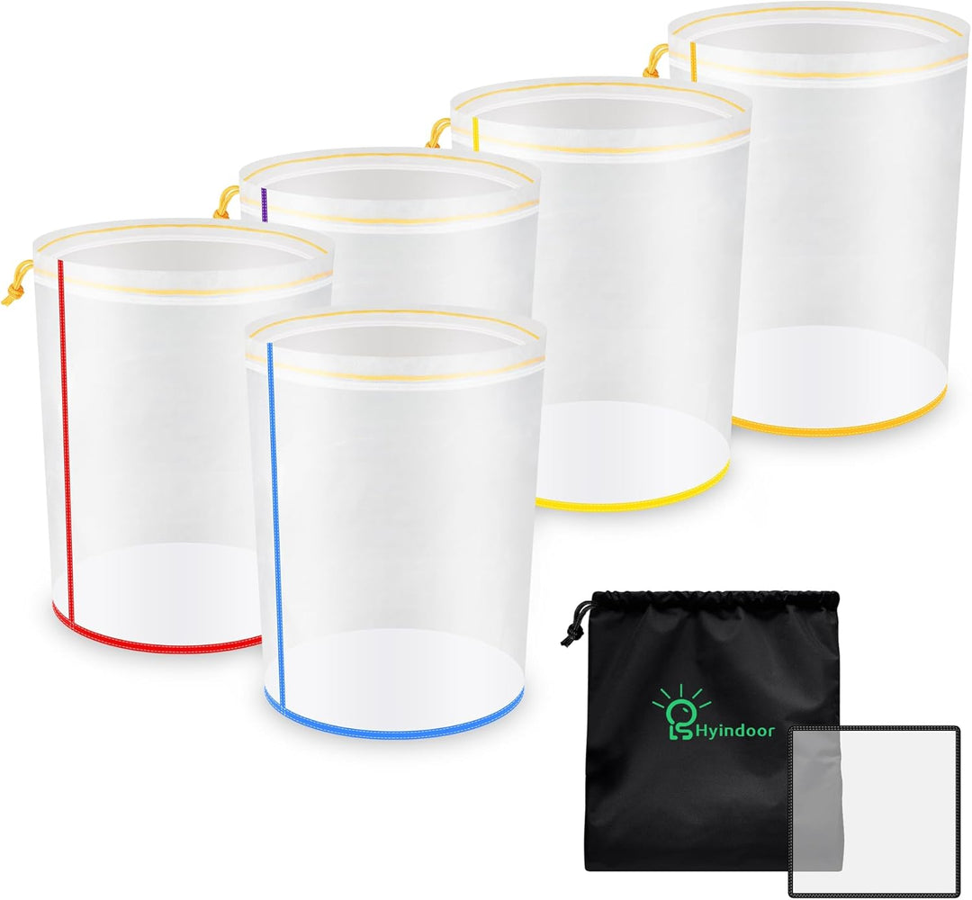 Hyindoor Bubble Bags All Mesh 5 Gallonen 5 Beutel Set Krautig EIS Essenz Extractor Kit für Kräuterex