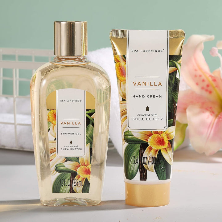 Bade Geschenkset für Frauen, SPA LUXETIQUE 15 tlg. Vanilleduft Bad Set Geburtstagsgeschenk für Damen