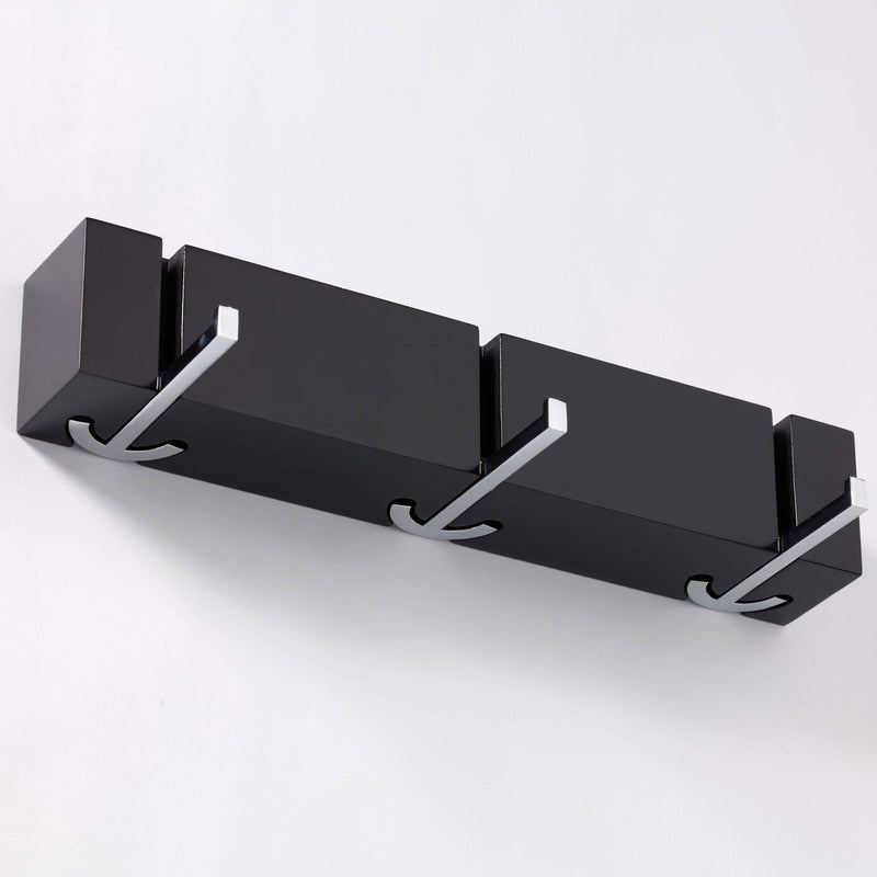 pieperconcept Ancora TRE Wandgarderobe, schwarz matt lackiert 8104 Gussteile verchromt Union