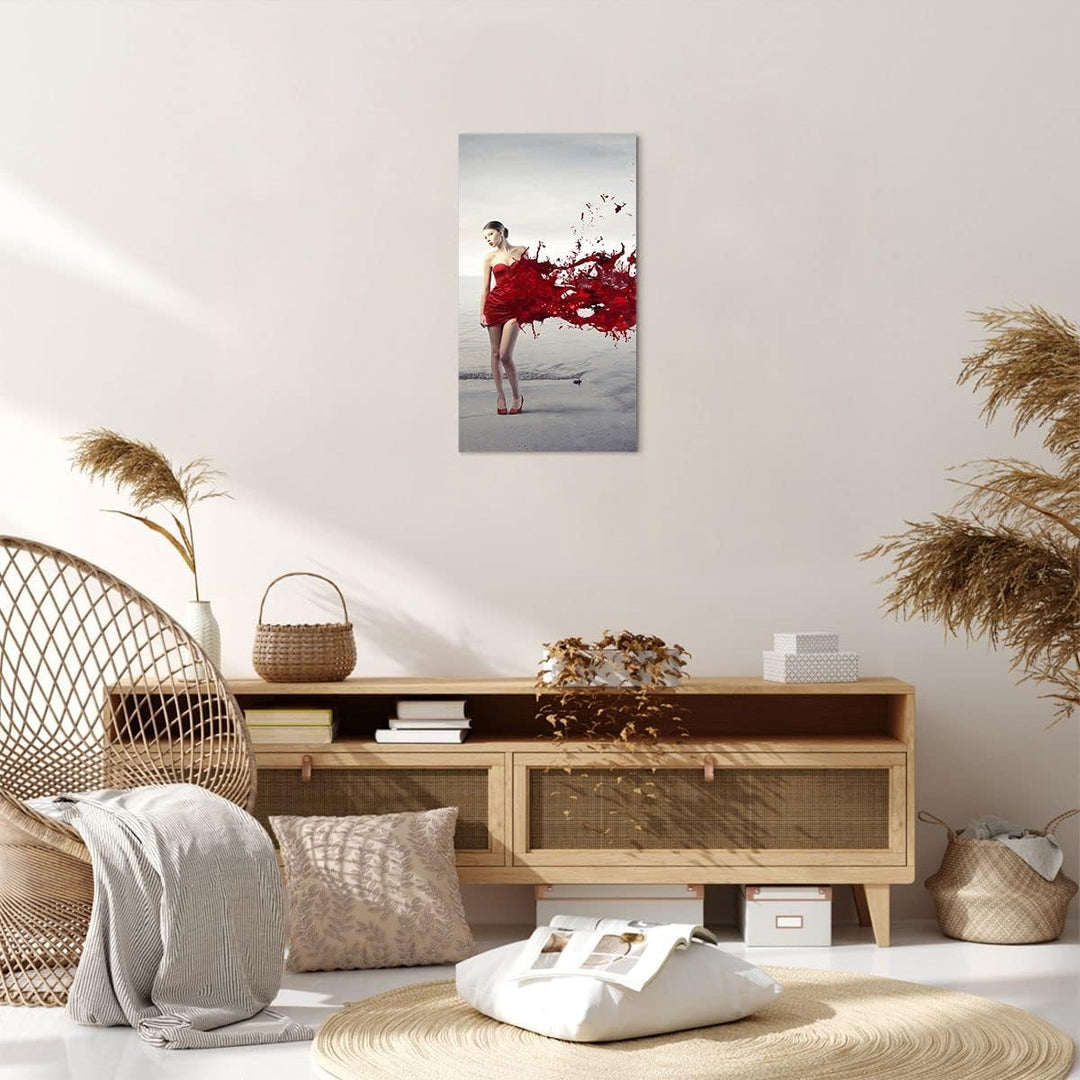 Bilder auf Leinwand Weiblich modell posieren nackt Leinwandbild mit Rahmen 45x80cm Wandbilder Dekora