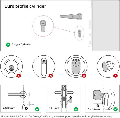 Lockin Smartes Türschloss G30 mit Keypad Pro, WLAN & App-Steuerung, Auto-Lock, Alexa- & Google-kompa
