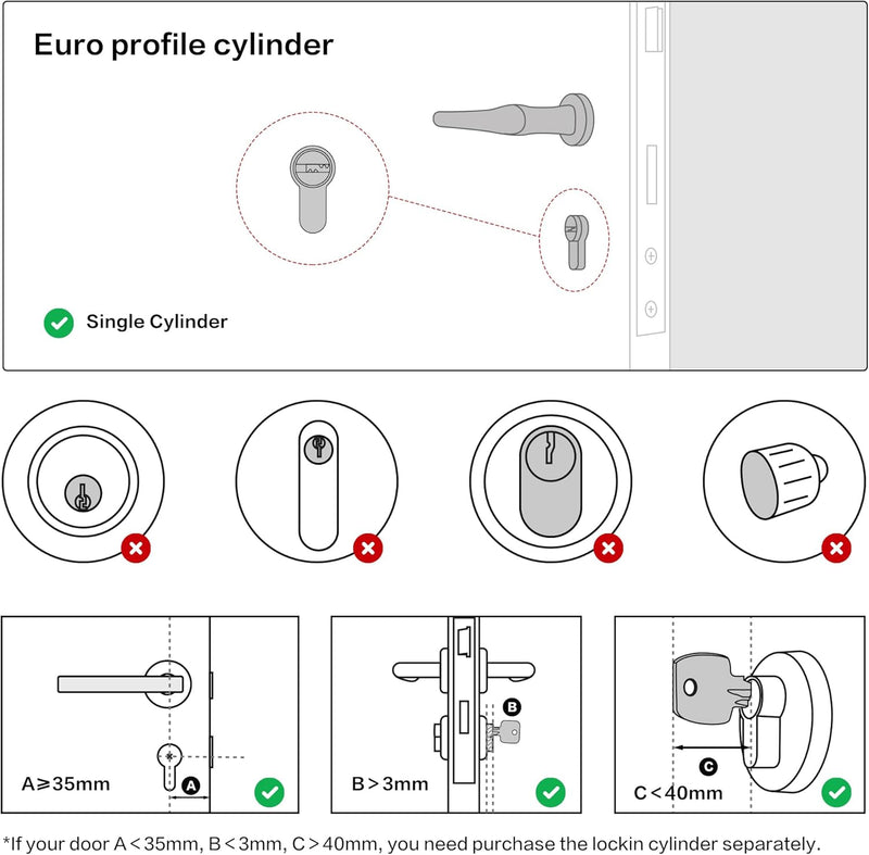 Lockin Smartes Türschloss G30 mit Keypad Pro, WLAN & App-Steuerung, Auto-Lock, Alexa- & Google-kompa