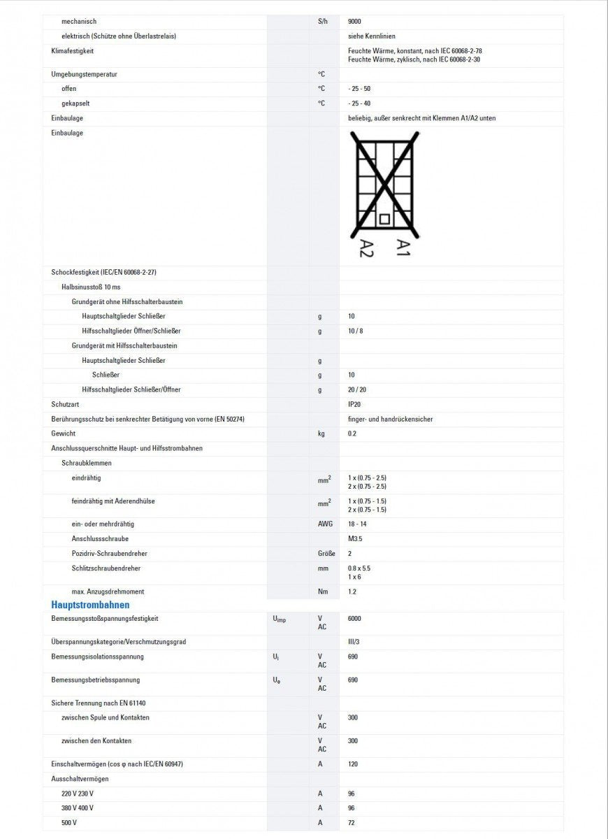 Eaton DILEM12-10(230V50HZ,240V60HZ) Leistungsschütz 3 Schliesser 5.5kW 1St.
