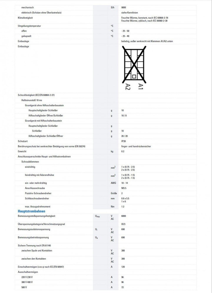 Eaton DILEM12-10(230V50HZ,240V60HZ) Leistungsschütz 3 Schliesser 5.5kW 1St.