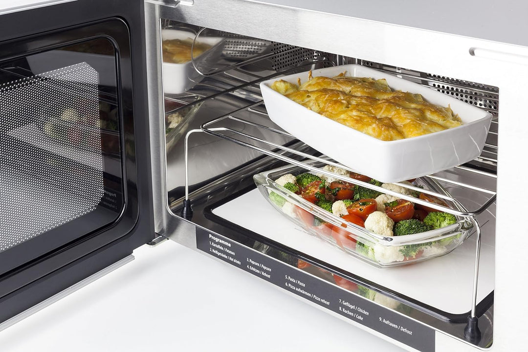 CASO | MCG30 Ceramic chef 3in1 Mikrowelle mit Grill + Heissluft 2100W |30L, Keramikboden, Grill-Rost