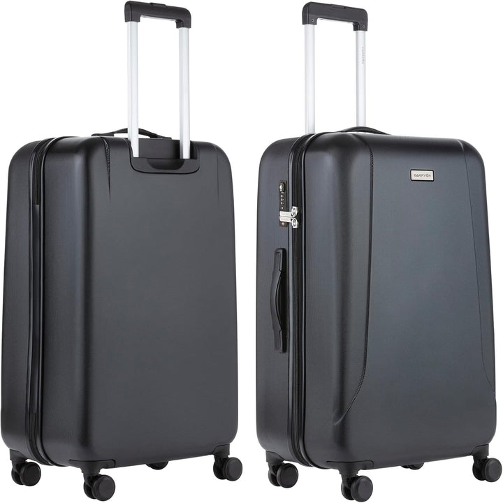 CarryOn Skyhopper Grosser Hartschalen Reiskoffer 78cm - Grosse Koffer mit TSA-Schloss 85 L (Schwarz,