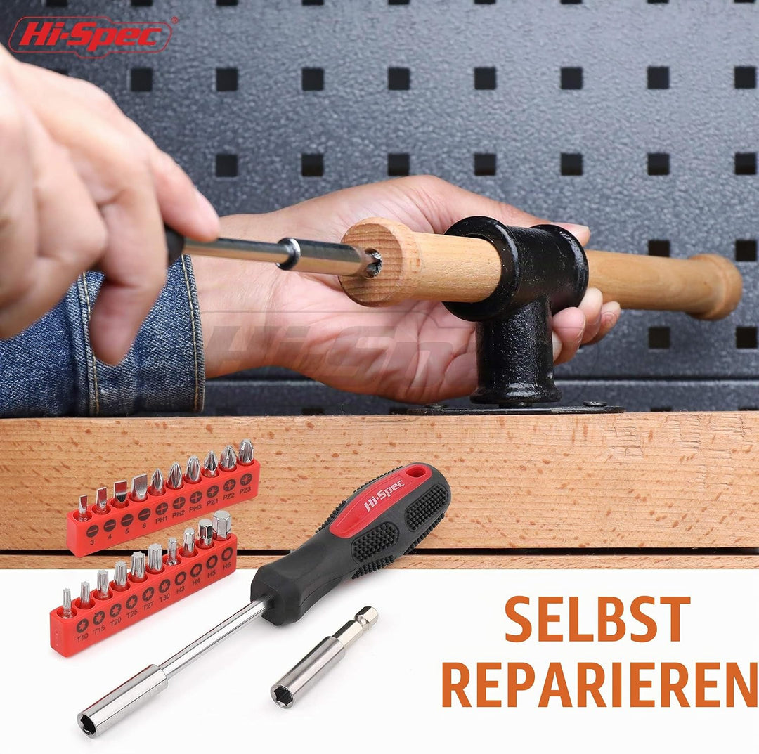 Hi-Spec 39-tlg. Mini Werkzeug Set - Ein kleiner Werkzeugkoffer gefüllt mit Werkzeugen für DIY-Projek