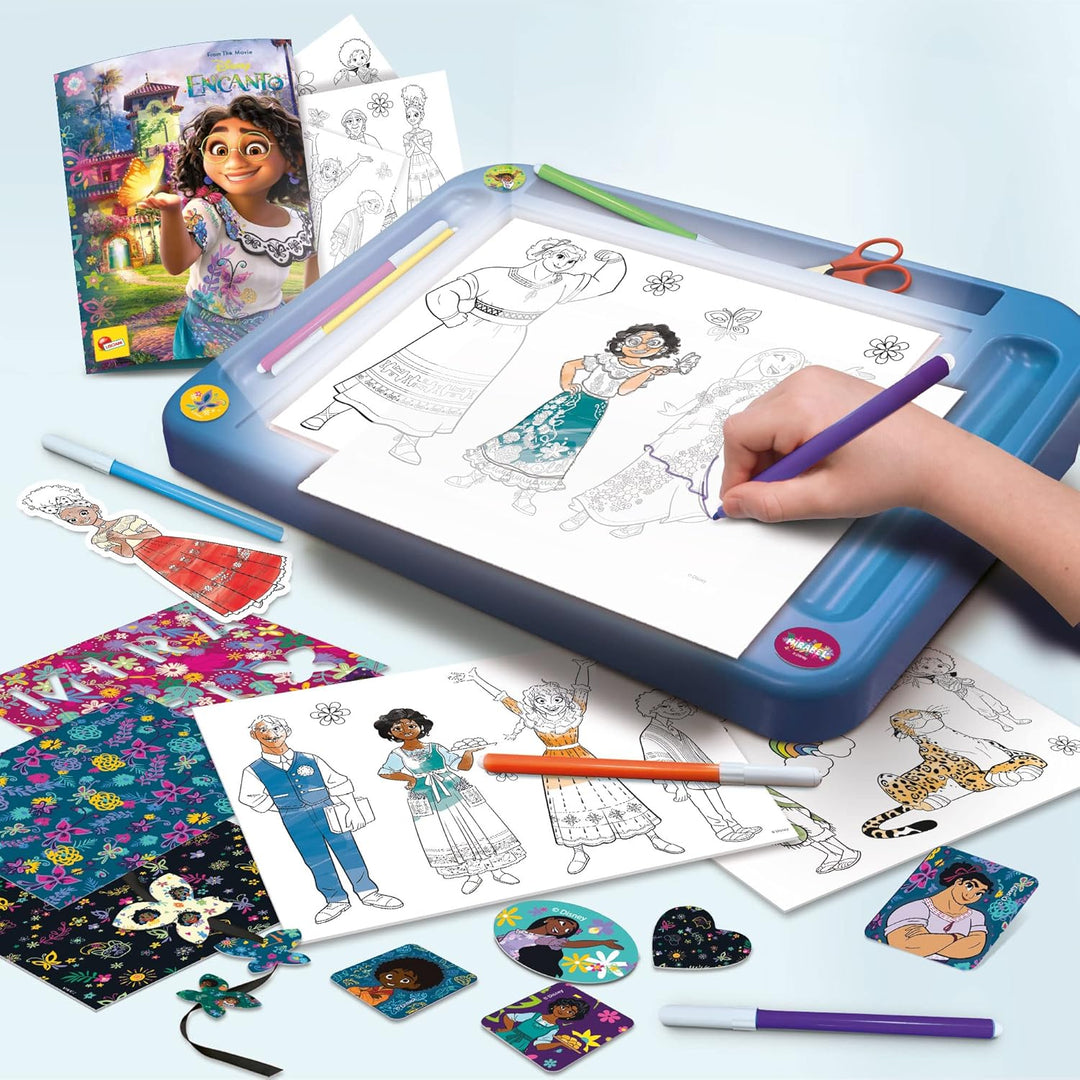 Lisciani – DISNEY – Encanto – beleuchtetes Zeichentablett – inklusive Marker und Schablonen – förder