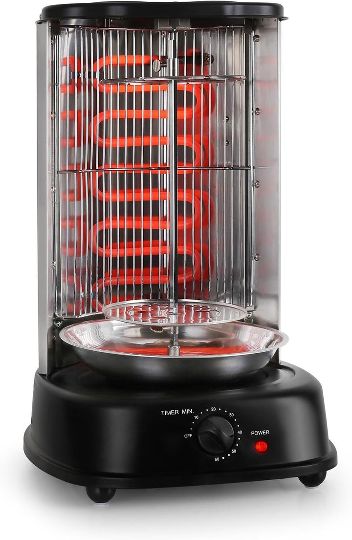 oneConcept Kebap Master - Dönergrill, Hähnchengrill, Gyrosgrill, Vertikalgrill, Drehgrill mit Drehsp