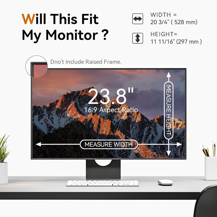 salipt 60,5 cm (23 Zoll) Computer-Sichtschutzfilter für 16:9-Breitbild-Display, Blickschutzfilter, A
