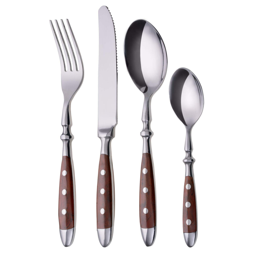 GRÄWE Besteckset für 6 Personen aus Edelstahl, Schwer, Rustikal, Tafelbesteck Set 24-teilig, Geschmi