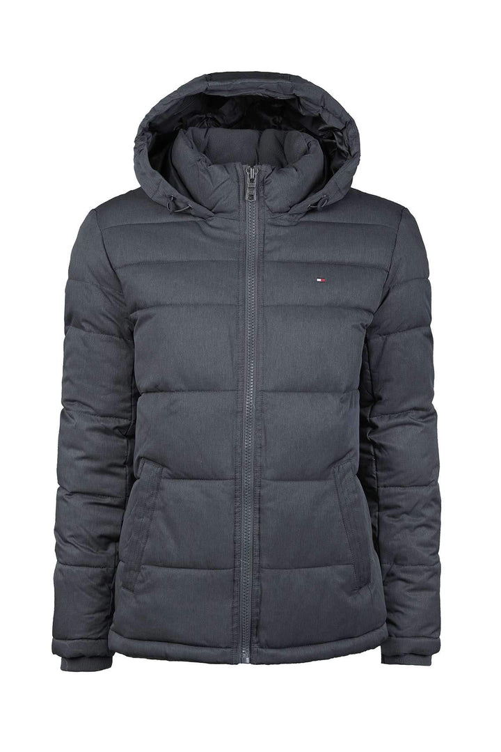 Tommy Hilfiger Herren Hooded Puffer Jacket Daunenalternativer Mantel Marineblau (Heather Navy) S, Ma