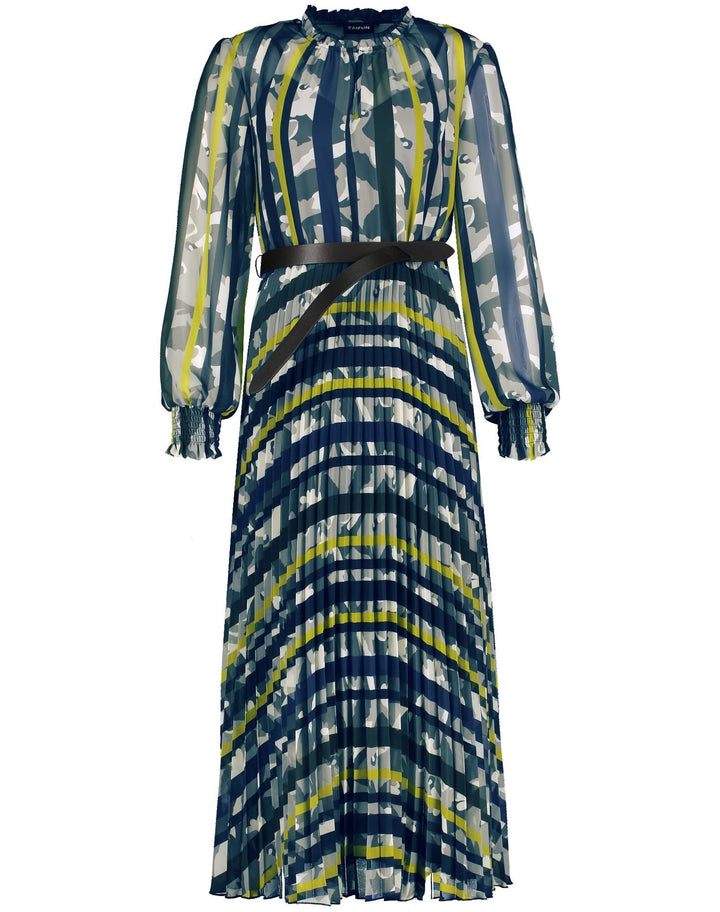 Taifun Damen Gewebe Kleid 42 Dark Lake Gemustert, 42 Dark Lake Gemustert