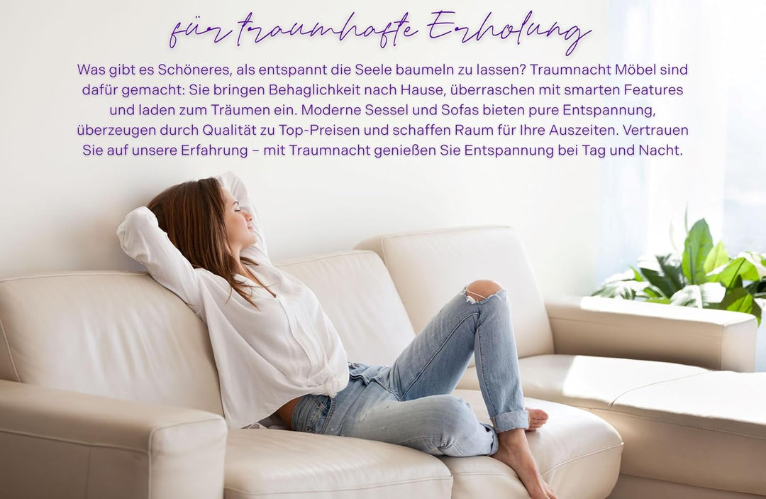 Traumnacht Doppelgästematratze / Schlafsofa, 3-Sitzer Gästesofa mit Schlaffunktion, Liegefläche ca.