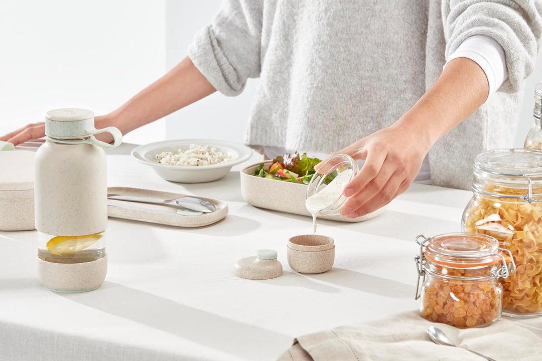 Lékué To Go Vorratsdose Beige 500 ml Doppelt, Doppelt