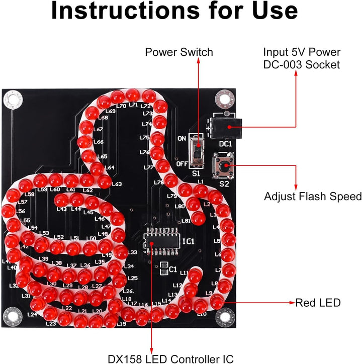 DONGKER Löt Bausatz, LED Licht löten Übungssatz, DIY LED Leuchten, elektronische Kits für Schüler, L