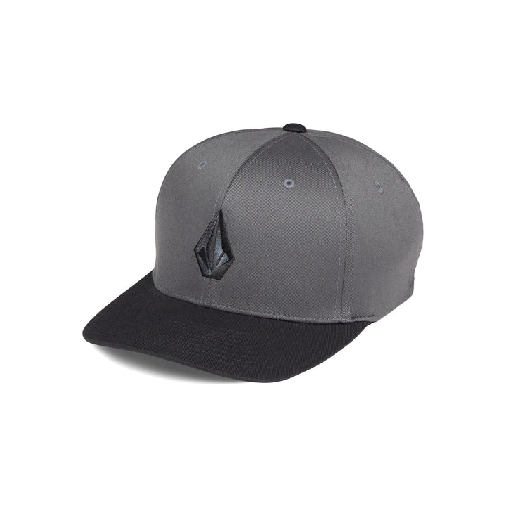 Volcom Herren Kappe Full Stone Hthr Xfit, Asphalt Schwarz - Neu