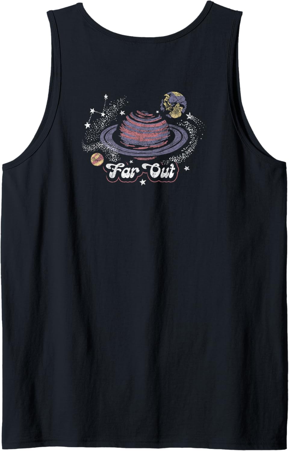 Trendy You're Outta This World Retro Solar System Front Back Tank Top