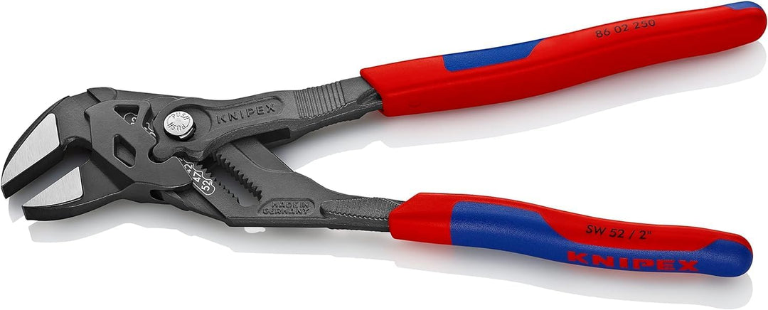 KNIPEX Zangenschlüssel, Multi-Schraubenschlüssel, Chrom-Vanadium, atramentiert, mit 2K-Griffen, 250