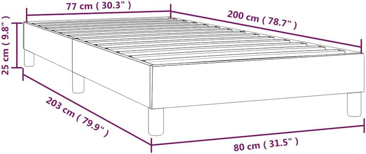 vidaXL Boxspringbett, Bettgestell mit Lattenrost, Bett Polsterbett mit Stützbeinen, Einzelbett Schla