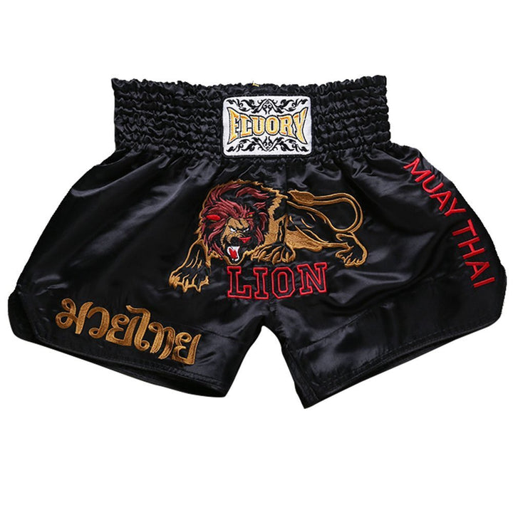 FLUORY Muay Thai Fight Shorts, MMA Shorts Bekleidung Training Käfig Kampf Grappling Martial Arts Kic