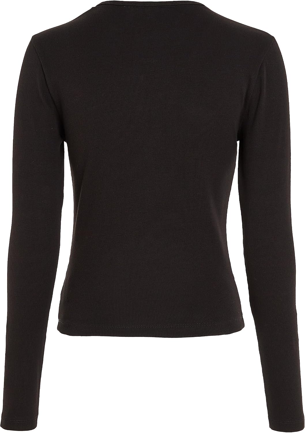 Tommy Jeans Damen Tjw BBY Essential Rib Ls Dw0dw14277 Langarm Strickoberteile XXS Schwarz, XXS Schwa