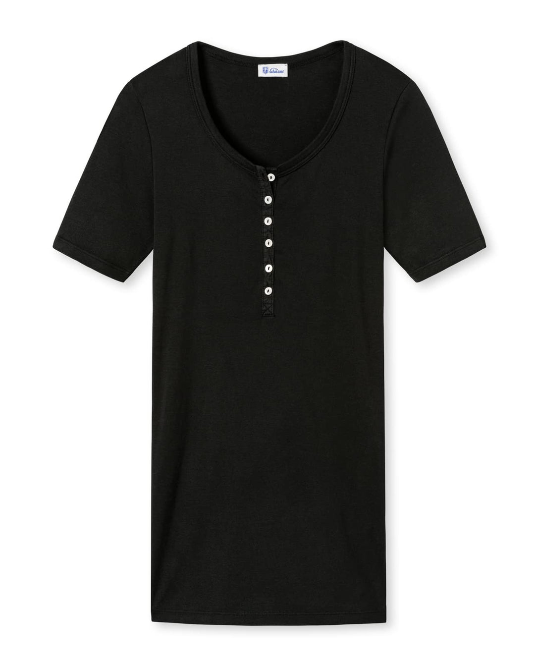 Schiesser Revival, Da-Shirt Berta, Kurzarm, KL 40 Schwarz, 40 Schwarz
