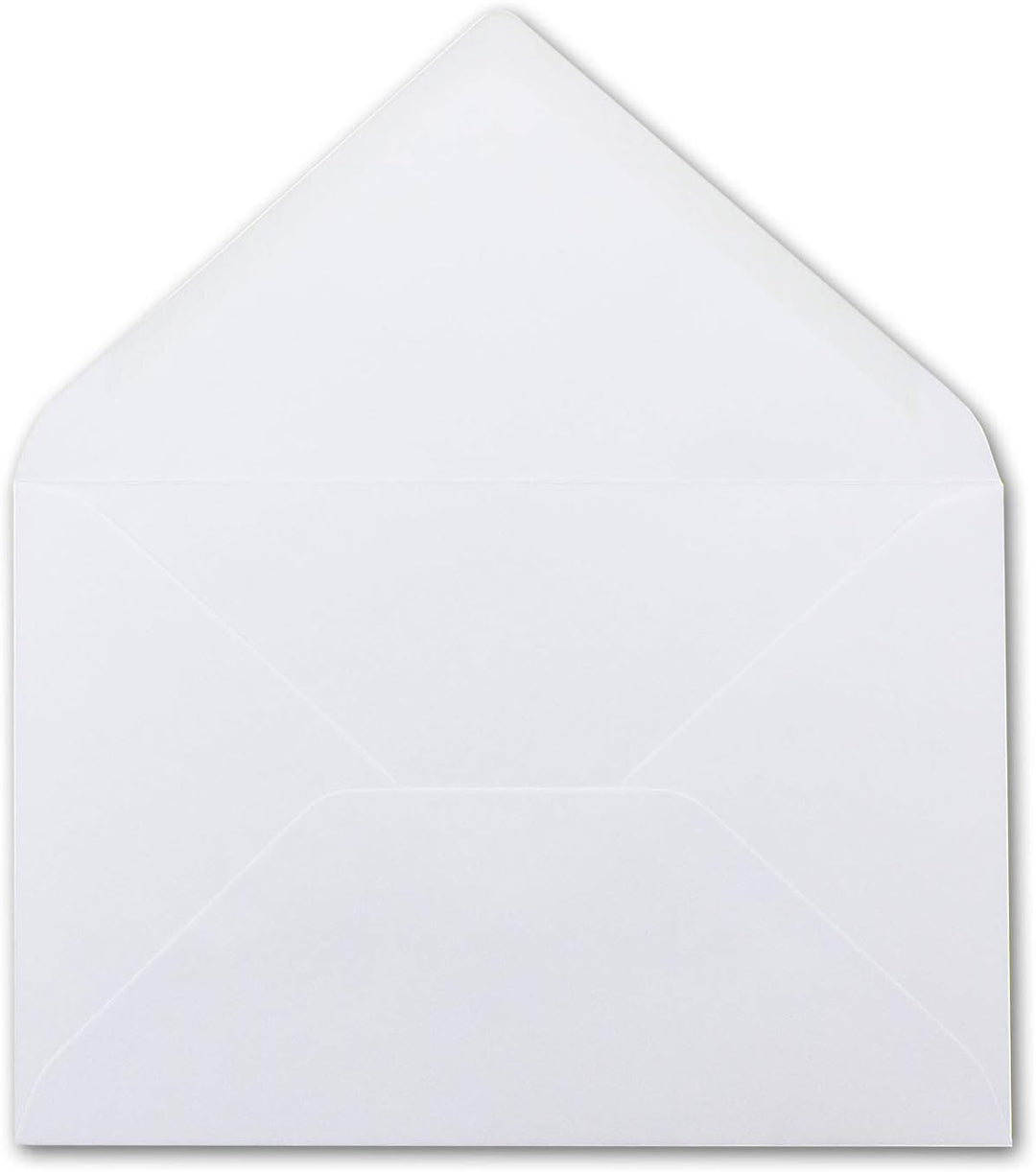 100x Umschläge DIN B6 - weiss - Spitze Klappe - 180 x 125 mm - 120 g/m² - Nassklebung ohne Fenster w