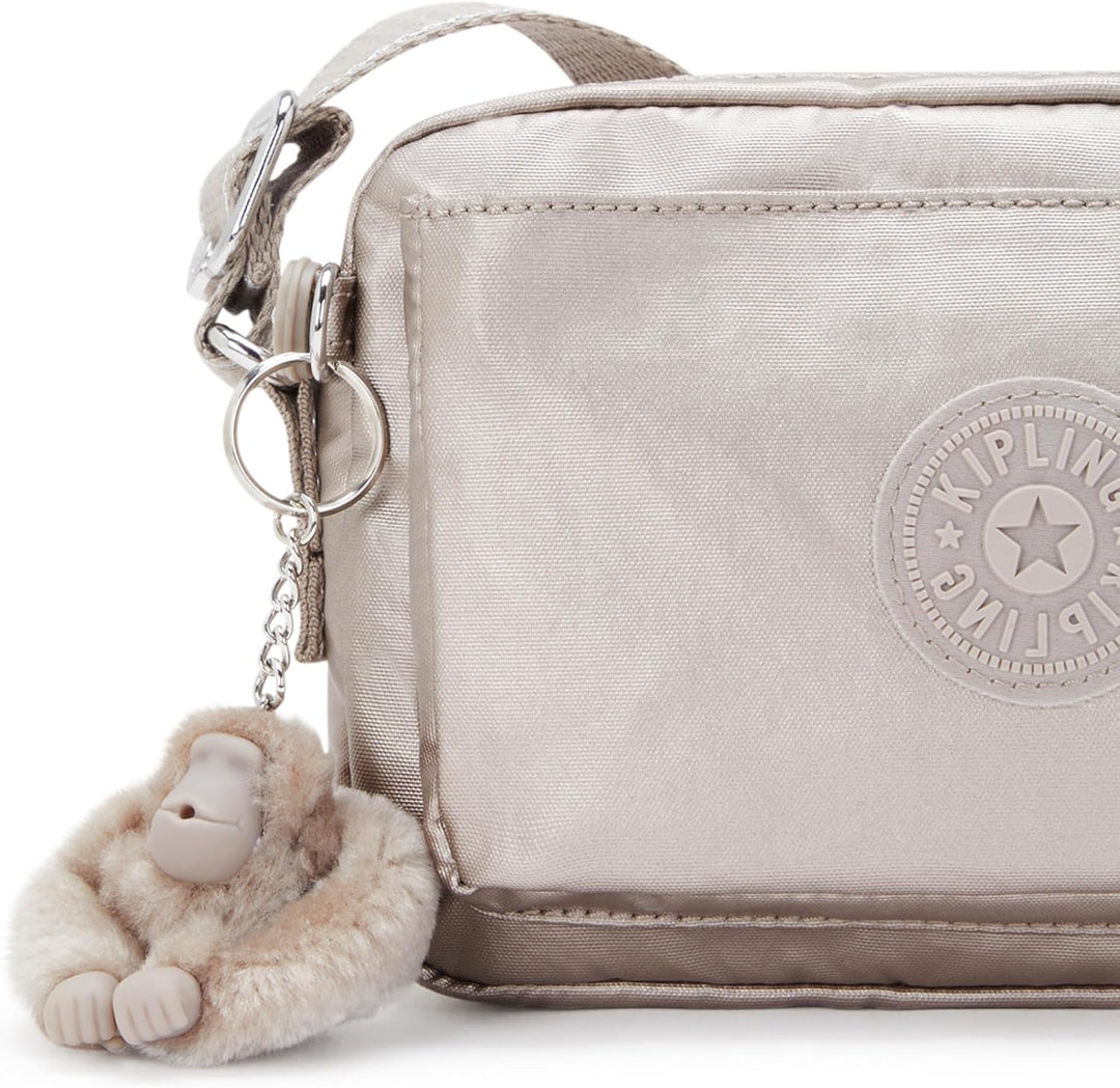 Kipling Women's Abanu Crossbody, Silver (Metallic Glow), 20x13.5x7.5 Centimeters (B x H x T), Metall