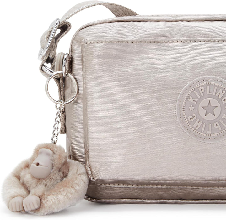 Kipling Women's Abanu Crossbody, Silver (Metallic Glow), 20x13.5x7.5 Centimeters (B x H x T), Metall
