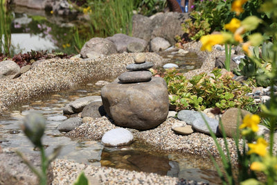 Aquagart Premium Teich Steinfolie 4m x 0,4m I Steinfolie Teich-Folie für Bachlauf Gartenteich Zubehö