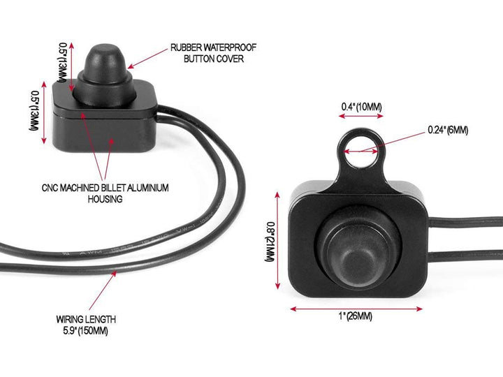 Motorrad Hilfslicht Schalter für Scheinwerfer Nebelscheinwerfer - an/aus - Universal