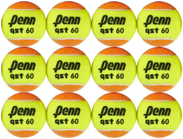Penn QST 60 Orange Tennis Balls, 12 Ball Mesh Bag