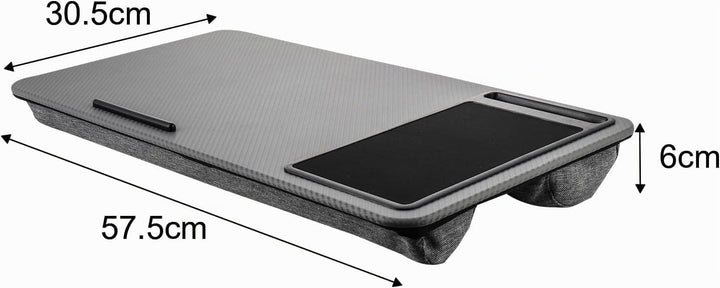 Laptop Lap Tray mit Kissen &amp; Mauspad – Ergonomischer Laptop Tisch 57,5x30,5x6cm für Bett, Sofa &amp; Bod