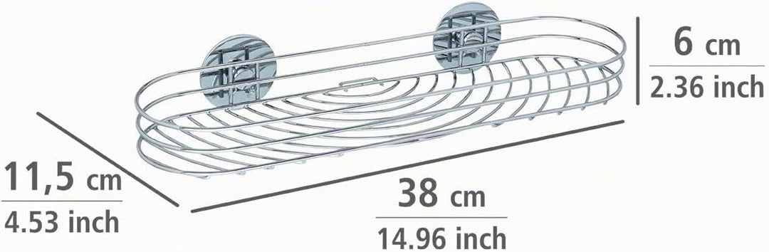 WENKO Turbo-Loc® Maxiablage, Wandablage für Seife, Shampoo &amp; Co., Wandregal fürs Badezimmer, Befesti