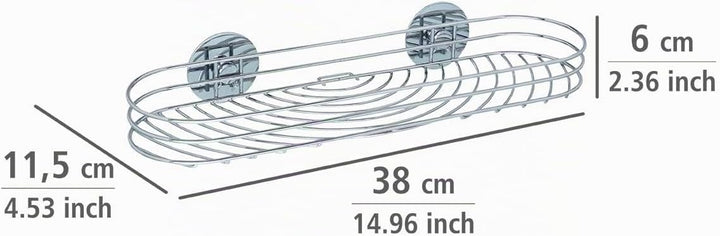 WENKO Turbo-Loc® Maxiablage, Wandablage für Seife, Shampoo &amp; Co., Wandregal fürs Badezimmer, Befesti