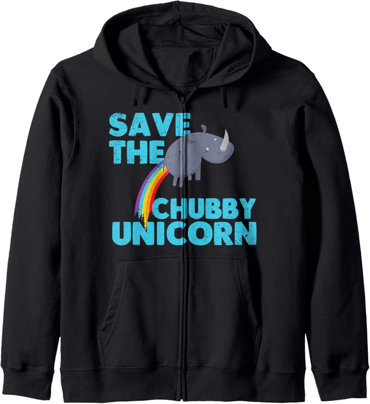 Save The Chubby Unicorns Funny Rhino Gift For Unicorn Lovers Kapuzenjacke